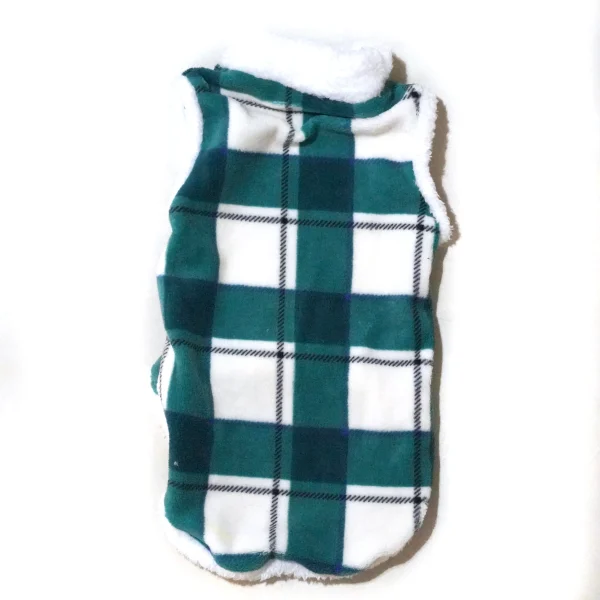 Polar para perros pequeños modelo Escoces Verde y Blanco