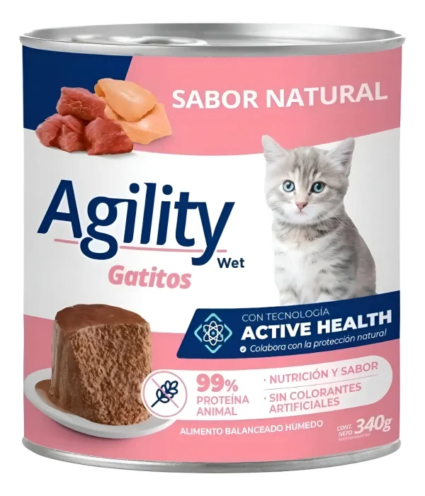 Lata agility gatitos sabor natural