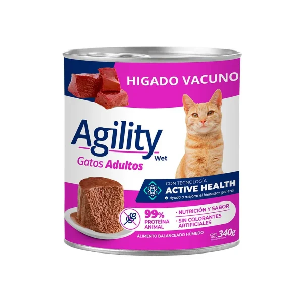Lata agility gato adulto sabor higado