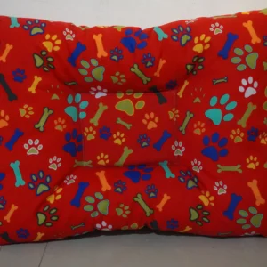 Nido Lona rojo con huellitas